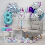 Bộ Bóng Trang Trí Sinh Nhật Elsa Màu Xanh - Blue Elsa Foil Balloon Combo SEC03