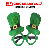 Mắt Kính Hình Nón Màu Xanh Lá Cho Lễ hội Patrick's Day - Green Hat Shaped Glasses For St. Patrick's Day Party PTD19