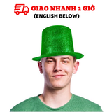 Nón Kim Tuyến Xanh Lá Mừng Lễ Hội Patrick's Day - Green Glitter Hats For St. Patrick's Day Party PTD20