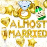 Bộ Bóng Almost Married Màu Vàng Trang Trí Tiệc Chia Tay Độc Thân - Combo For Bachelorette Party Gold Color CTDT64