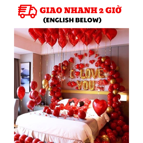 Bộ bong bóng trang trí Valentine 14/2 đẹp giá rẻ – Party Vui