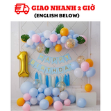 Bộ bóng trang trí tiệc thôi nôi cho bé nhiều màu Tnoi31