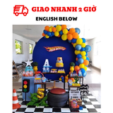 Bộ bong bóng trang trí sinh nhật chủ đề Hotwheel nhiều màu PHG30