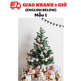 Bộ cây thông Noel kèm phụ kiện trang trí cây thông nhiều mẫu ctne14
