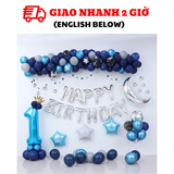 Bộ bong bóng trang trí sinh nhật thôi nôi bé trai Tnoi33