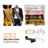Phụ Kiện Dây Đeo Chéo Nhà Vua, Nữ Hoàng Nhiều Màu - King, Queen Sash Cosplay For Party CTDT77