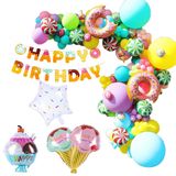 Bộ Bóng Trang Trí Sinh Nhật Bánh Ngọt - Donut Birthday Balloon Set TCD08