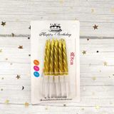 Nến Nhũ Vàng Trang Trí Bánh Sinh Nhật, Bánh Kem - Gold Candles for Cake Topper Decorations NPK16