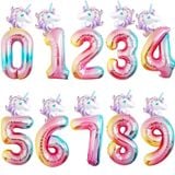 Bộ bóng số unicorn balloon 70cm bso28