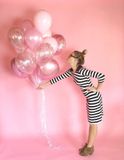 Bộ Bóng Bay Hồng Ngọt Sweet Pink Helium Balloon HLA21