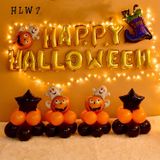 Bộ Bóng Hình Và Chữ Trang Trí Halloween Màu Vàng - Yellow Happy Halloween Letter Foil Balloon BBHL48