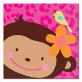 Adorable monkey paper napkins