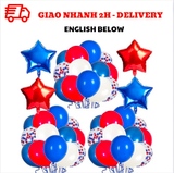 Bộ bóng cao su trang trí ngày Quốc Khánh Mỹ - 4 of July balloons qkm19