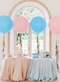 Bộ bong bóng trang trí tiệc Baby Shower màu xanh hồng Pastel tbgt48