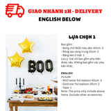 Bộ Bóng Chữ Boo Màu Đen Black Boo Foil Balloon For Halloween BBHL118