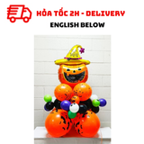 Bộ Bóng Hình Bí Ngô Trang Trí Halloween Pumpkin Balloon Combo BBHL137