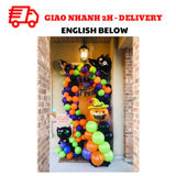 Bộ Bóng Trang Trí Halloween Nhiều Màu - Multicolor Halloween Foil Balloon Combo BBHL39