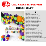 Bộ Bóng Trang Trí Halloween Màu Cam Tím - Orange Purple Halloween Foil Balloon Combo BBHL43