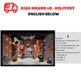 Bộ Bóng Trang Trí Halloween Bí Ngô Và Phù Thủy - Pumpkin And Witch Halloween Foil Balloon Combo BBHL46