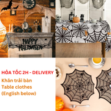 Khăn Trải Bàn Mạng Nhện Halloween Spiderweb Tablecloth BBHL77