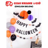 Bộ phụ kiện bong bóng trang trí Halloween nhiều màu bbhl24
