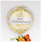Bóng tròn happy anniversary balloon dcnl 38