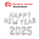 Bộ bong bóng trang trí tiệc năm mới màu bạc cbhp03