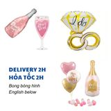 Bộ Bong Bóng Hình Chai, Ly, Nhẫn Trang Trí Tiệc Chia Tay Độc Thân Nhiều Mẫu - Bottle, Glass, Ring Shape Balloon For Bachelor Decorations Multiple Options CTDT63