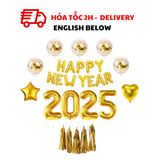 Bộ Bong Bóng Trang Trí Tiệc Năm Mới Màu Vàng - Gold New Years Eve Party CBHP11
