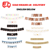 Dây Cờ Ngày Nhà Giáo Việt Nam 20 - 11 Nhiều Mẫu Happy Teacher's Day 20-11 Bunting NGVN20