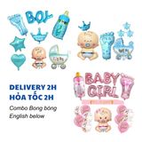 Bộ Bóng Trang Trí Tiệc Thông Báo Giới Tính Nhiều Lựa Chọn - Baby Shower Combo Balloon For Decorations Multiple Options TBGT44