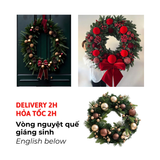 Vòng Nguyệt Quế, Vòng Chuông Treo Trang Trí Giáng Sinh - Christmas Wreaths DCXM57