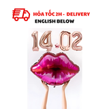 Bộ Bóng Trang Trí Valentine Hình Môi 3D - 3D Lips Balloons Decoration Set For Valentines Day Decorations VLT34