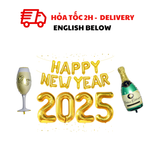 Bộ bong bóng trang trí tiệc năm mới Happy New Year cbhp07