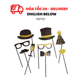 Bộ Photo Props Happy New Year 9 cái YEPT19