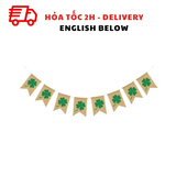 Dây Cờ Cỏ 4 Lá Trang Trí Lễ Hội Patrick's Day - Four-leaf Clover Bunting For St Patrick's Day Decorations PTD03