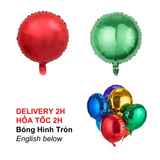 Bóng Hình Tròn Nhiều Màu - Round Foil Balloons Multiple Colors BBNE87