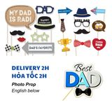 Bộ Phụ Kiện Chụp Hình Ngày Của Cha Nhiều Mẫu - Father's Day Photo Props Multiple Options MFD46