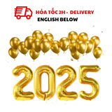 Bộ Bong Bóng Vàng Trang Trí Năm Mới - Gold New Year Balloon Decoration Set CBHP64