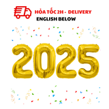 Bộ Bóng Số 2025 Vàng Nhiều Kích Cỡ - 2025 Gold Foil Balloon Multiple Sizes cbhp61