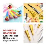 Kèn Tua Rua, Kèn Le Lưỡi Vàng, Bạc - Gold, Silver Party Horns CTDT75