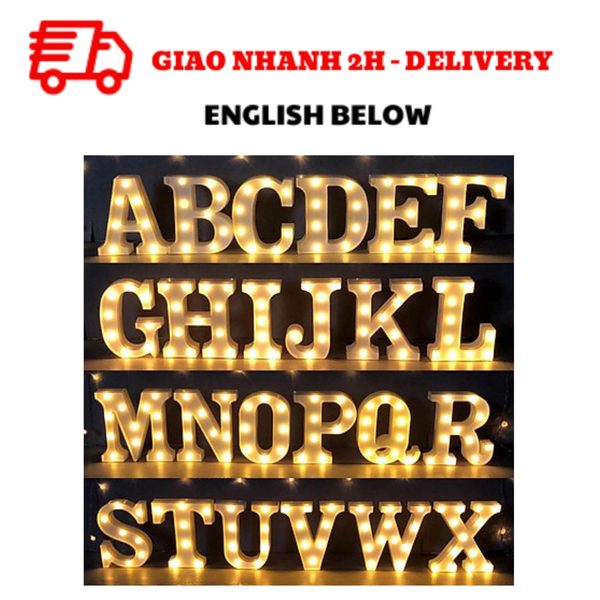 Đèn LED Chữ Kèm Pin - LED Light Letter HPNI63 – Party Vui