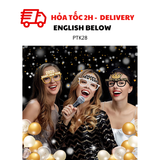 3 Bộ Mắt Kính Photo Props Mừng Tiệc Năm Mới - 3 Happy New Year Glasses Photo Props PTK28