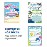 Thiệp Mời Sinh Nhật Cá Mập Baby Shark Cho Bé Nhiều Mẫu - Baby Shark Birthday Invitation Card For Kid Multiple Options TCL11