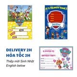 Thiệp Mời Sinh Nhật Chó Cứu Hộ Nhiều Mẫu - Paw Patrol Birthday Invitation Card Multiple Options CCH24