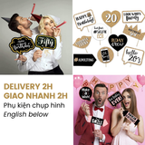 Bộ phụ kiện chụp hình sinh nhật Birthday Photo Props nhiều mẫu snnl01