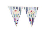 Blue cupcake bunting