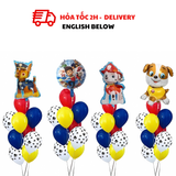 Bộ Bong Bóng 4 Chú Chó Cứu Hộ Nhiều Màu 4 Paw Patrol Balloons Set CCH12