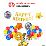 Bộ Bong Bóng Chó Cứu Hộ Rubble Paw Patrol Balloon Set CCH39