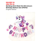 Bộ Bóng Sinh Nhật Chủ Đề Unicorn Birthday Balloon Set UPKP22